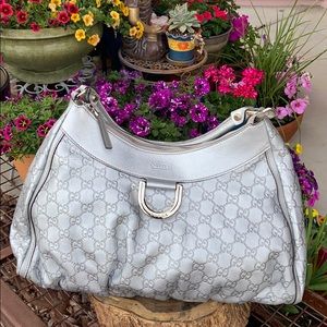Gucci Vintage Silver Hobo / Shoulder Bag